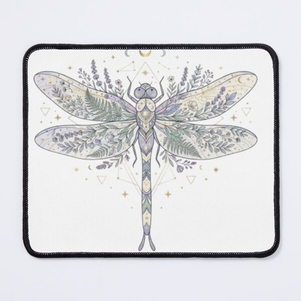 Item preview, Enchanted Dragonfly Botanical Celestial Watercolor Art designed and sold by TheMinimalFrame.