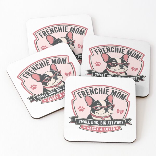 Item preview, Frenchie Mom — Small Dog, Big Attitude Retro Badge designed and sold by Art&Fun.