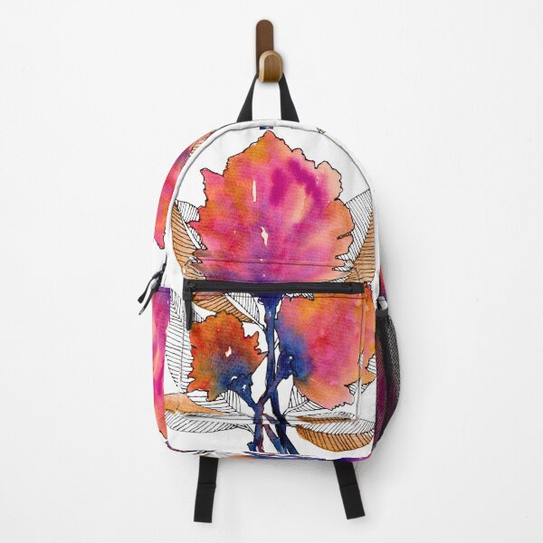 Item preview, Magenta Orange Botanical Flowers Watercolour designed and sold by ArithraStudio.