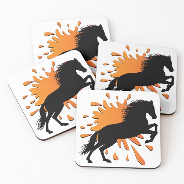 Aperçu de l'œuvre Une silhouette d'un cheval Arabe cabré créée et vendue par Cheval-de-coeur.