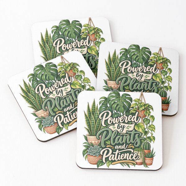 Item preview, Powered by Plants and Patience Botanical Plant Lover Shirt designed and sold by SmartLaunch010.