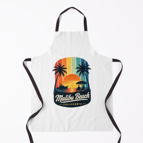 Item preview, Malibu Beach California Retro Sunset Vintage Coastal Travel Graphic T-Shirt designed and sold by ZayCreates.