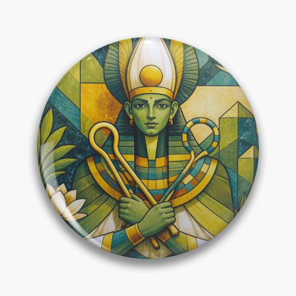 Item preview, Egyptian God Osiris – The Eternal Pharaoh Painting designed and sold by GalleryKauffeld.
