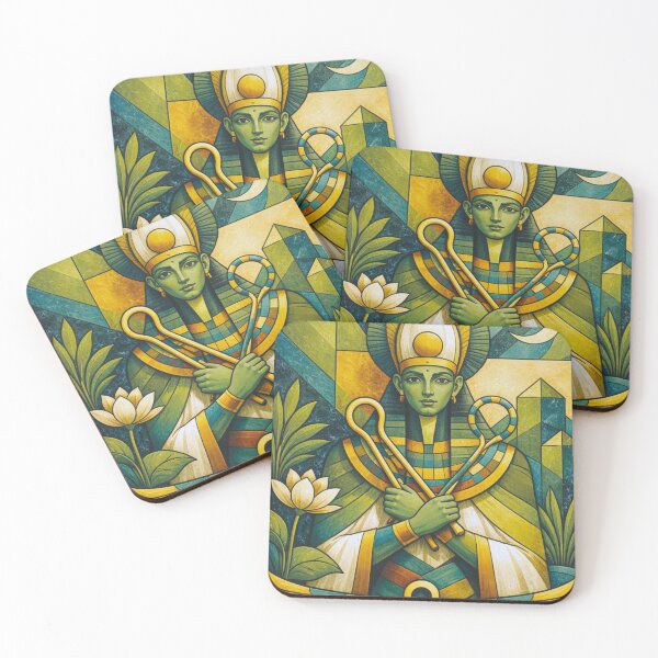 Item preview, Egyptian God Osiris – The Eternal Pharaoh Painting designed and sold by GalleryKauffeld.