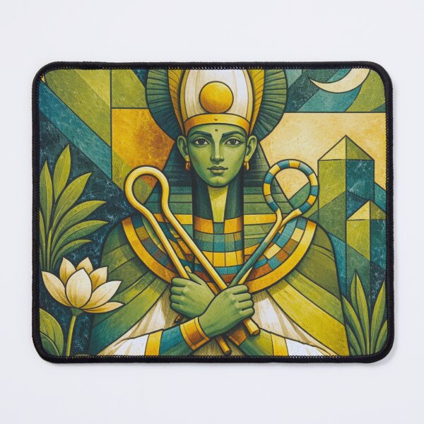 Item preview, Egyptian God Osiris – The Eternal Pharaoh Painting designed and sold by GalleryKauffeld.