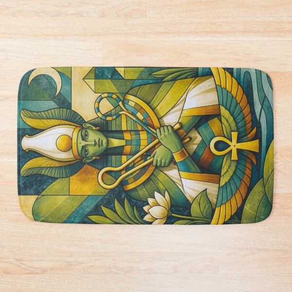 Item preview, Egyptian God Osiris – The Eternal Pharaoh Painting designed and sold by GalleryKauffeld.