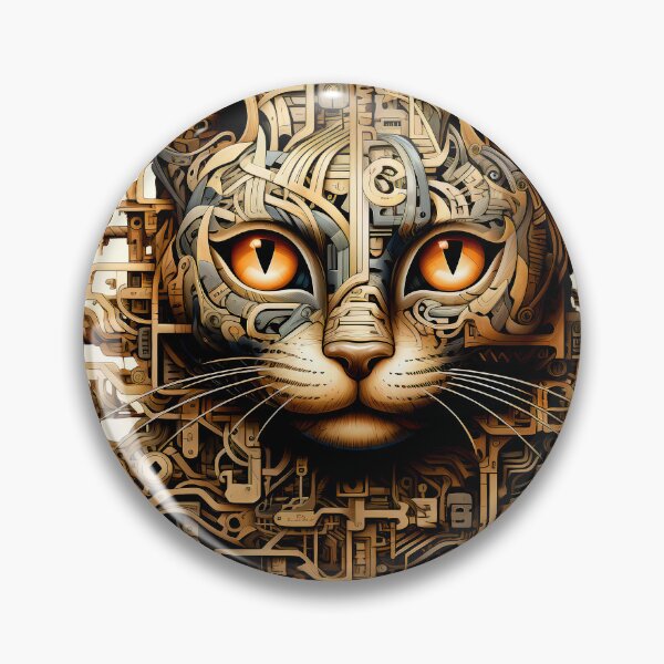 Item preview, Fantasy Imaginary Cat Face Dreamlike Sci-Fi Mechanical Vision designed and sold by DEC02.