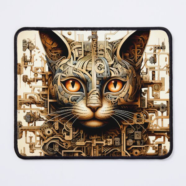 Item preview, Fantasy Imaginary Cat Face Dreamlike Sci-Fi Mechanical Vision designed and sold by DEC02.