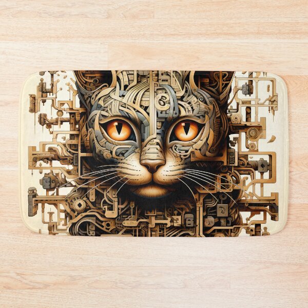 Item preview, Fantasy Imaginary Cat Face Dreamlike Sci-Fi Mechanical Vision designed and sold by DEC02.