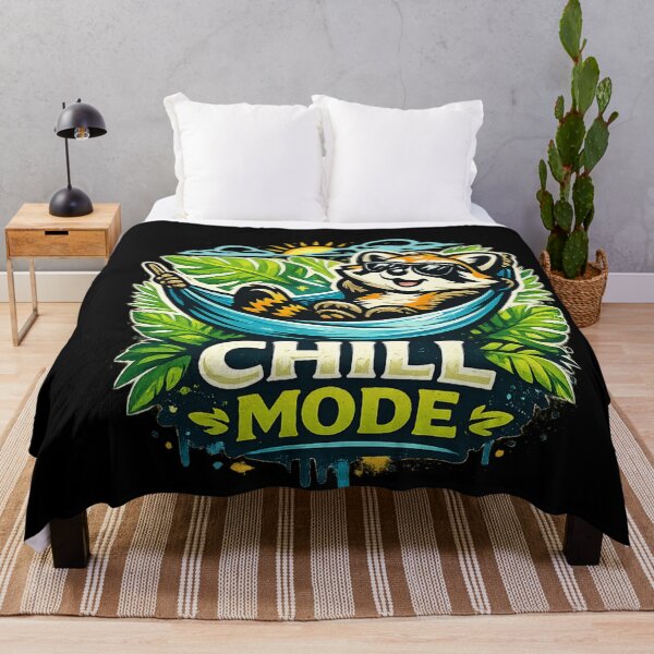 Item preview, Chill Mode Raccoon – chilling T-Shirt Design designed and sold by ArtisticHeart21.
