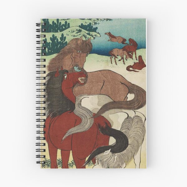 Item preview, Horse Wall Art, Japanese Woodblock Print, Vintage Equine Decor for Horse Lovers designed and sold by RickE.