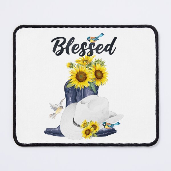 Item preview, Blessed with Cowboy Boots/Hat, Sunflowers & Birds designed and sold by JeweledDesigns.