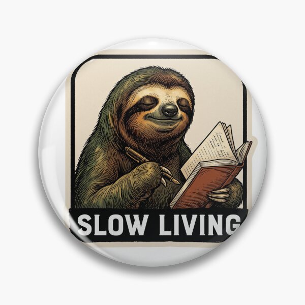Item preview, Slow Living Reading Sloth designed and sold by Tiffany Roy.