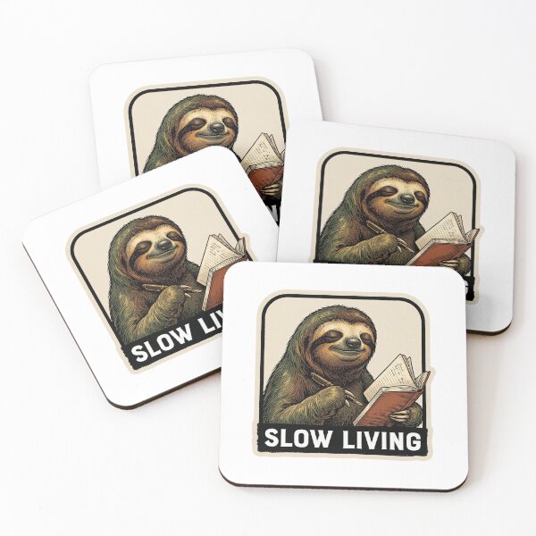 Item preview, Slow Living Reading Sloth designed and sold by Tiffany Roy.