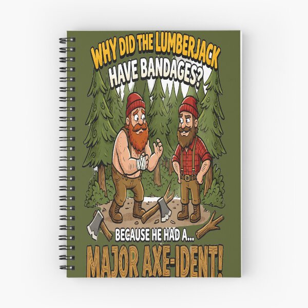 Item preview, Funny Lumberjack Joke Pun Art Print designed and sold by FABIOLA1970.