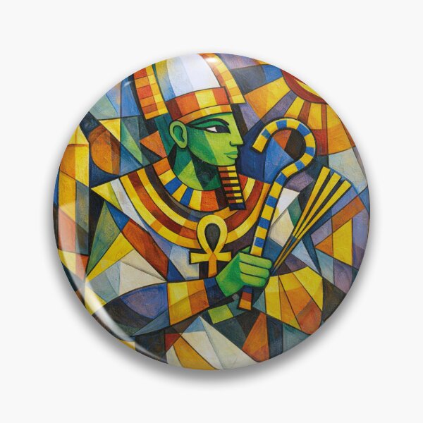 Item preview, Egyptian God Osiris – The Eternal Pharaoh Painting designed and sold by GalleryKauffeld.