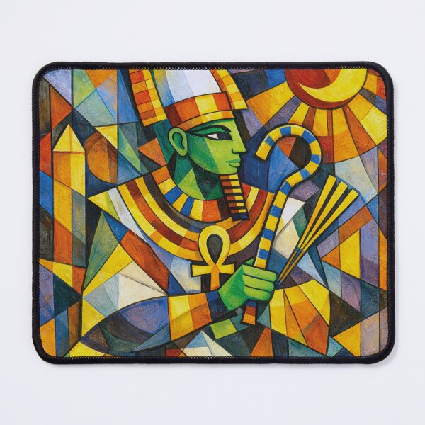 Item preview, Egyptian God Osiris – The Eternal Pharaoh Painting designed and sold by GalleryKauffeld.