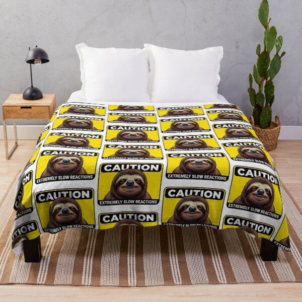 Item preview, Caution Slow Reactions Sloth designed and sold by Roy & Tiffany.