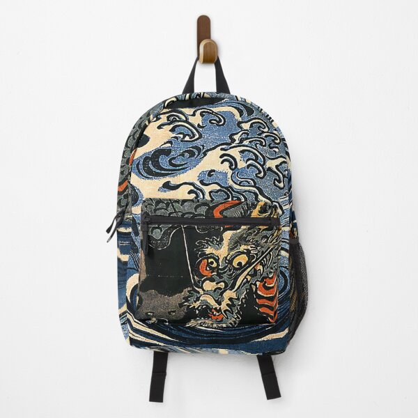 Item preview, Japanese Dragon Ukiyo-e Art - Kuniyoshi Flying Dragon & Waves designed and sold by WaArtJP.