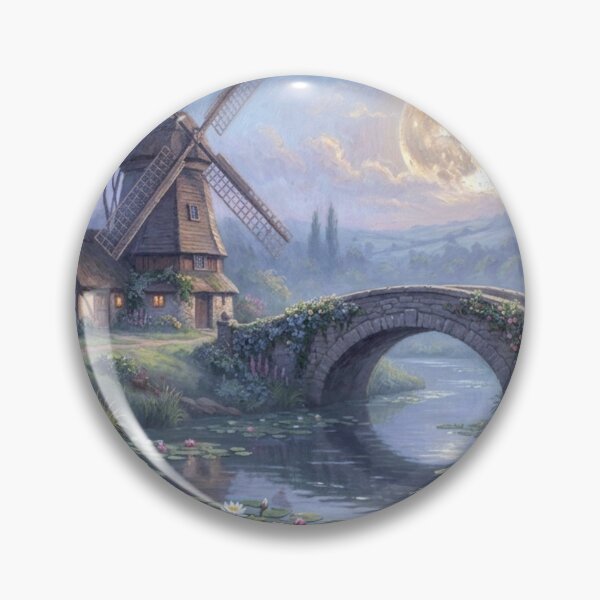Item preview, Landscape bathed in moonlight, creating a fairytale atmosphere designed and sold by Sigtrix.