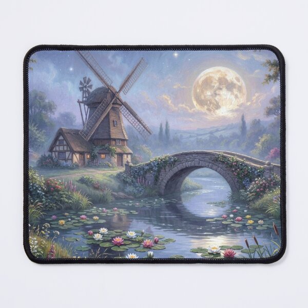Item preview, Landscape bathed in moonlight, creating a fairytale atmosphere designed and sold by Sigtrix.