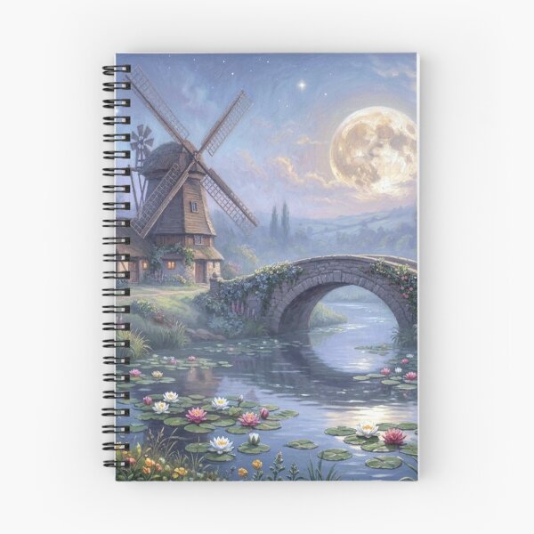Item preview, Landscape bathed in moonlight, creating a fairytale atmosphere designed and sold by Sigtrix.