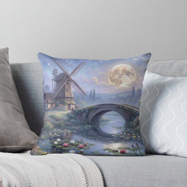 Item preview, Landscape bathed in moonlight, creating a fairytale atmosphere designed and sold by Sigtrix.