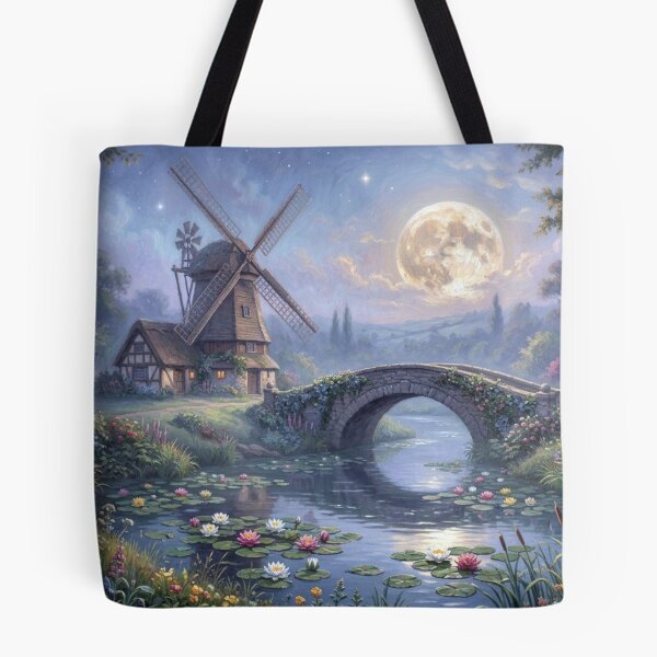 Item preview, Landscape bathed in moonlight, creating a fairytale atmosphere designed and sold by Sigtrix.