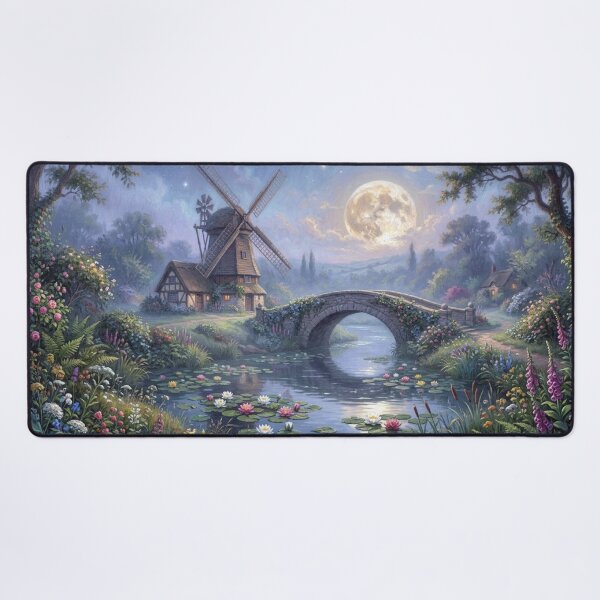 Item preview, Landscape bathed in moonlight, creating a fairytale atmosphere designed and sold by Sigtrix.