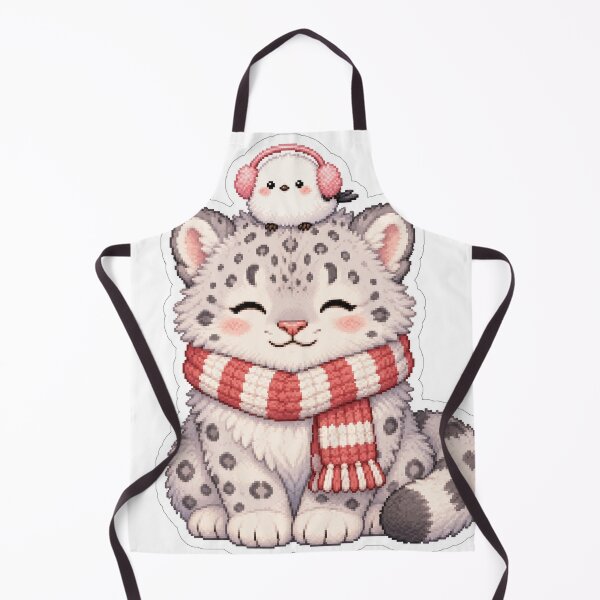 Item preview, Cozy Snow Leopard with Scarf and Shima Enaga designed and sold by CozyPixel-J.
