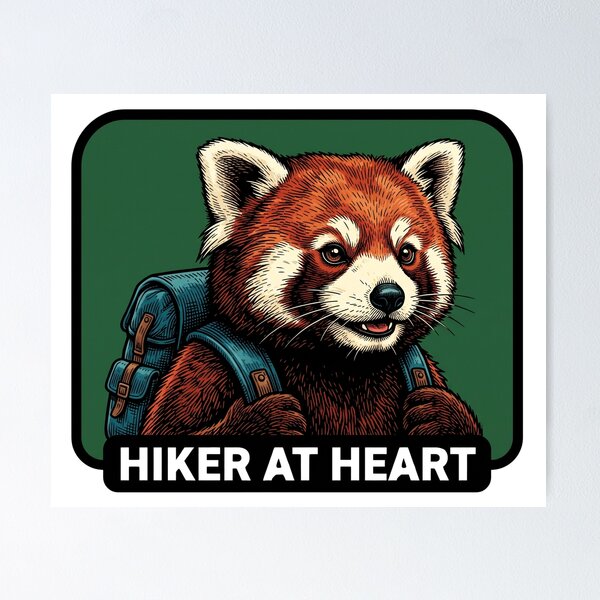 Item preview, Hiker At Heart Panda designed and sold by Tiffany Roy.