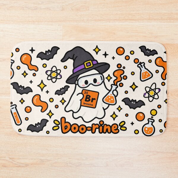 Item preview, Cute Boo-rine Bromine Ghost Chemistry Halloween Pun designed and sold by EntropyThreads.