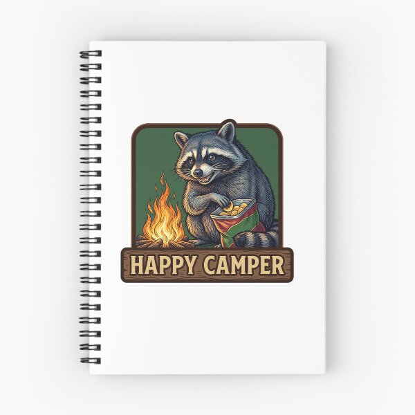 Item preview, Happy Camper Campfire Raccoon designed and sold by Roy & Tiffany.