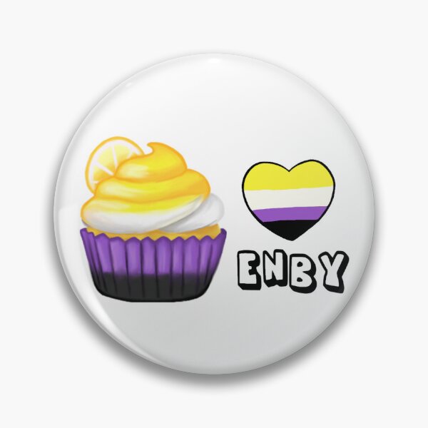 Item preview, Nonbinary ( Enby) Heart Cupcake designed and sold by HistoryHounds.