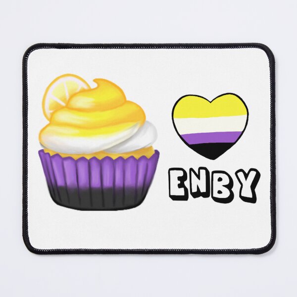Item preview, Nonbinary ( Enby) Heart Cupcake designed and sold by HistoryHounds.
