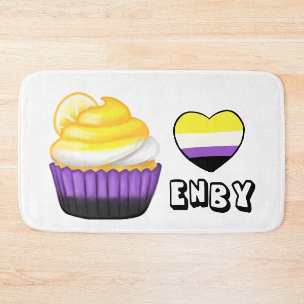 Item preview, Nonbinary ( Enby) Heart Cupcake designed and sold by HistoryHounds.