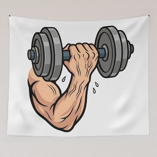 Item preview, Strong Arm Dumbbell Workout – Fitness Strength Training Design designed and sold by StickerNestYou.