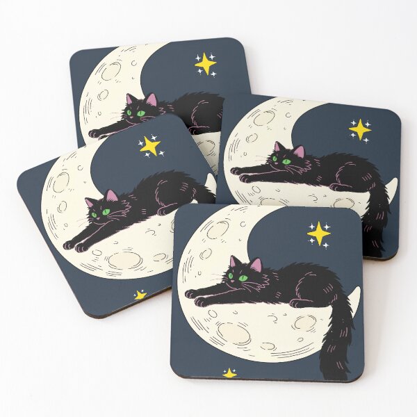 Item preview, Cat on Moon designed and sold by SugarCore.