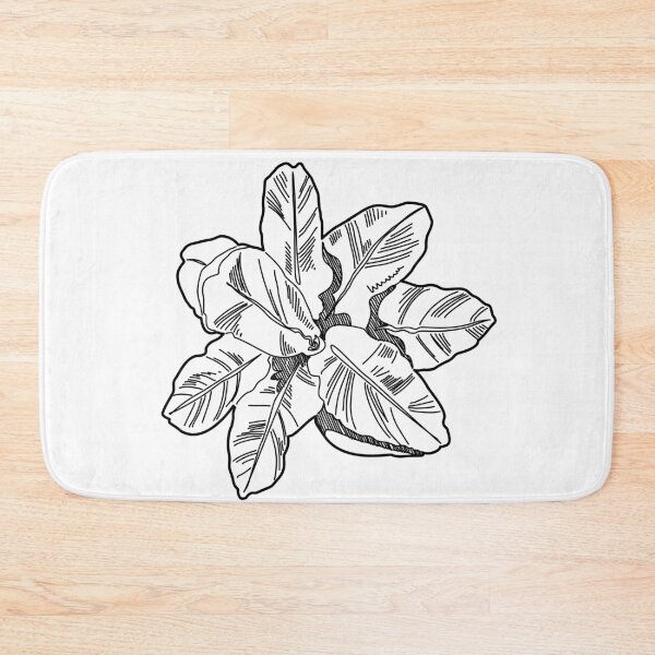 Item preview, Hand-Drawn Broad-Leaved Tropical Plant Symbol in Plan View designed and sold by zanaxxer.