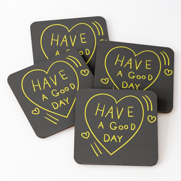 Item preview, Have A Good Day Yellow Heart Doodle Quote designed and sold by SolutionsArt.