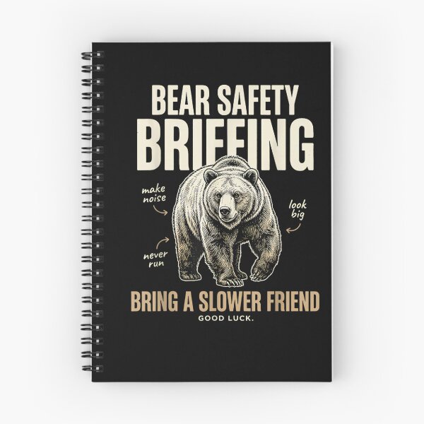 Item preview, Bear Safety briefing Bring a Slower Friend Funny Bear designed and sold by Juansustait.