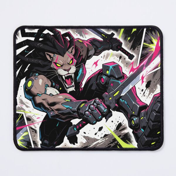 Item preview, Cyber Lion Fighter Striking with Power (V4) designed and sold by SabaMirzique.