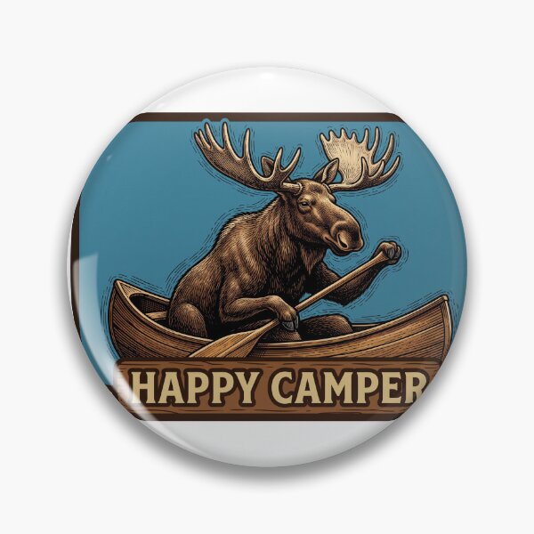Item preview, Happy Camper Canoe Moose designed and sold by Roy & Tiffany.