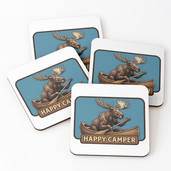 Item preview, Happy Camper Canoe Moose designed and sold by Roy & Tiffany.