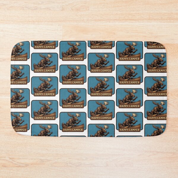 Item preview, Happy Camper Canoe Moose designed and sold by Tiffany Roy.