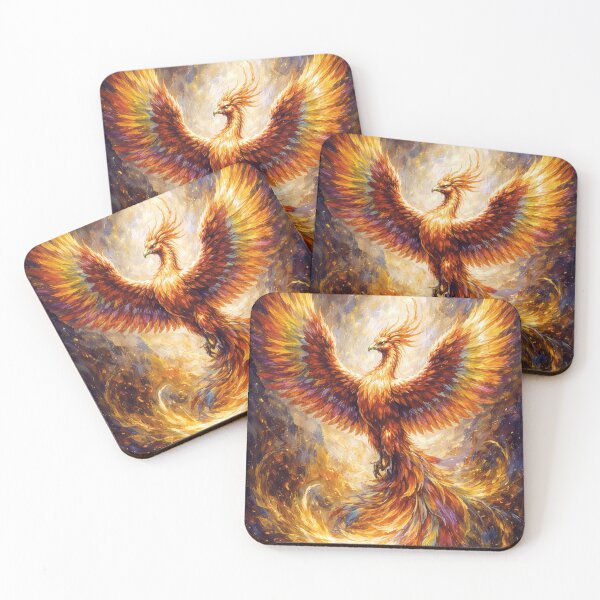 Item preview, Phoenix – Reborn from Fire Painting designed and sold by GalleryKauffeld.