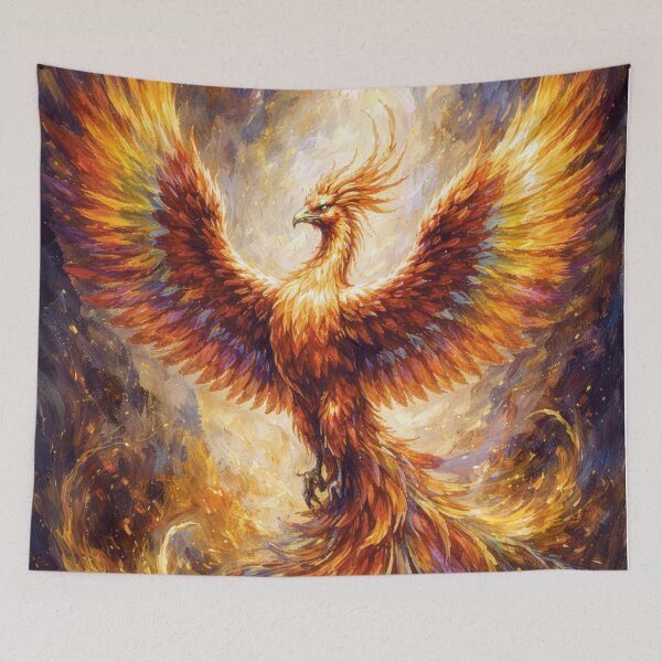 Item preview, Phoenix – Reborn from Fire Painting designed and sold by GalleryKauffeld.
