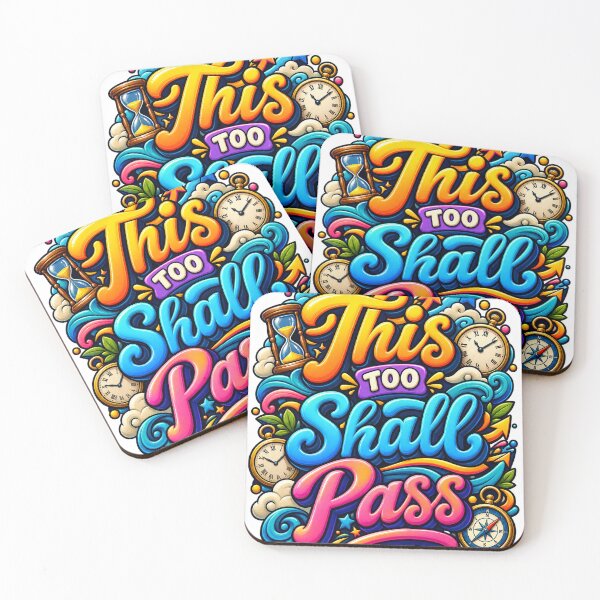 Item preview, Colorful "This Too Shall Pass" Inspirational Streetwear Graphic designed and sold by ZayCreates.