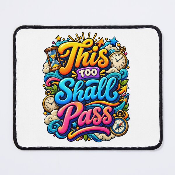 Item preview, Colorful "This Too Shall Pass" Inspirational Streetwear Graphic designed and sold by ZayCreates.