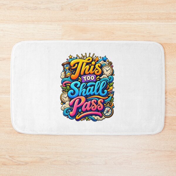 Item preview, Colorful "This Too Shall Pass" Inspirational Streetwear Graphic designed and sold by ZayCreates.